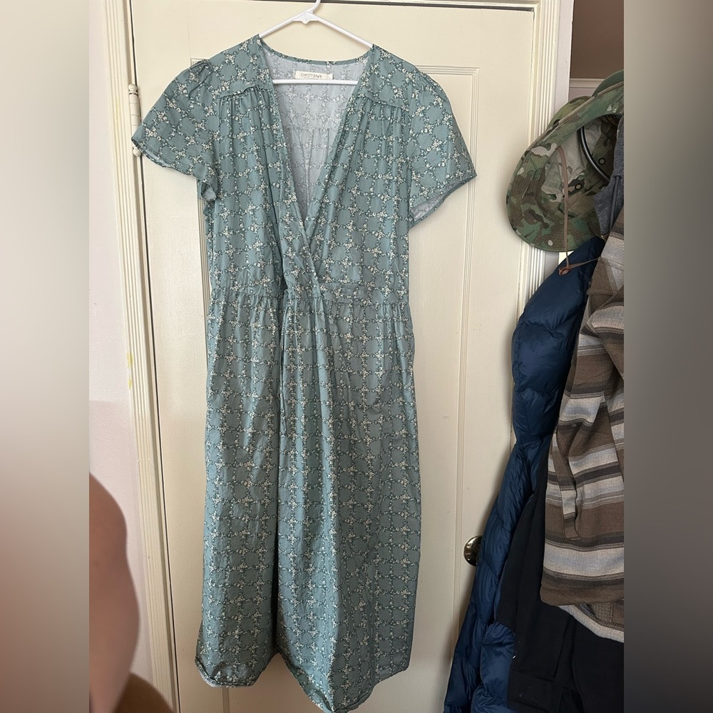 Floral Green Dress Christy Dawn - Picture 2 of 2